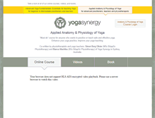 Tablet Screenshot of anatomy.yogasynergy.com